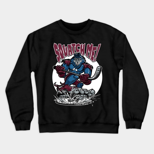 Squatch Me Sasquatch Hockey Player Crewneck Sweatshirt by eShirtLabs